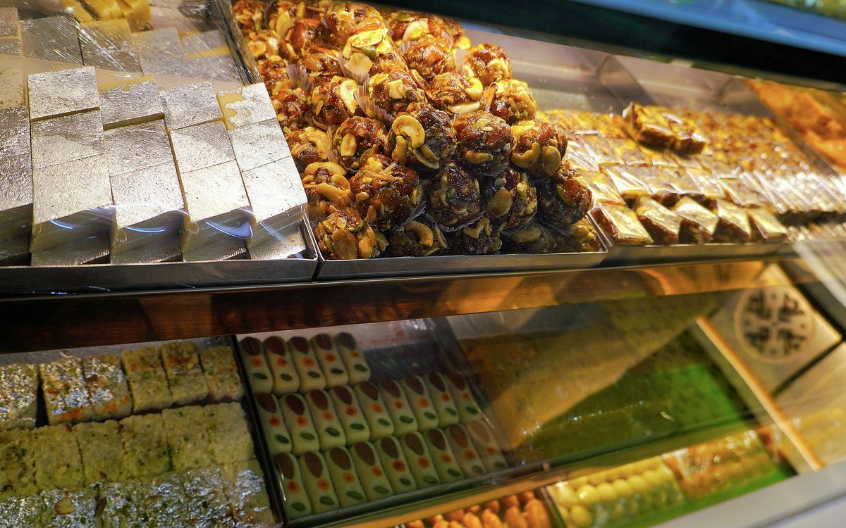 Indian sweets display