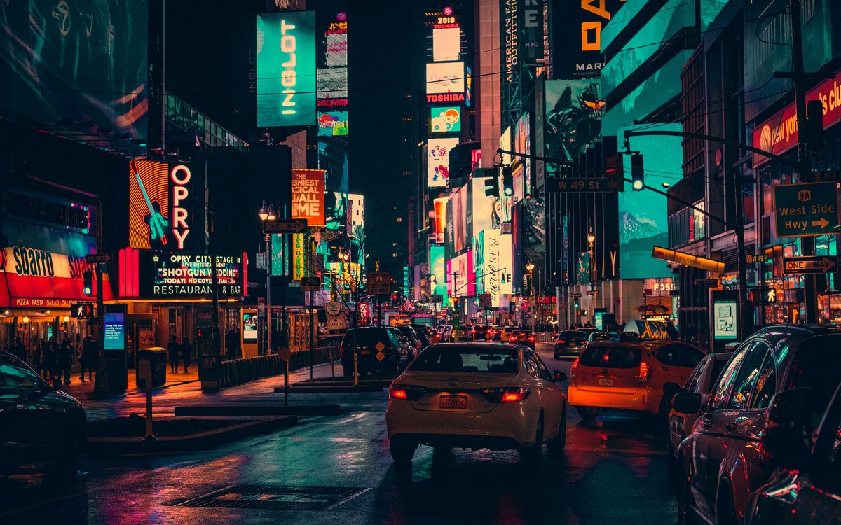 Times Square at night